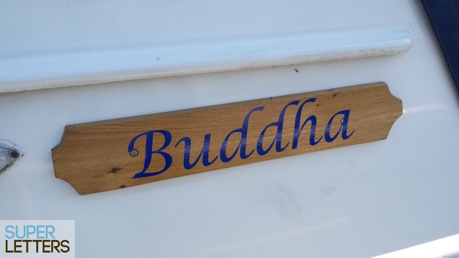 naamstickers | Buddha op de boot