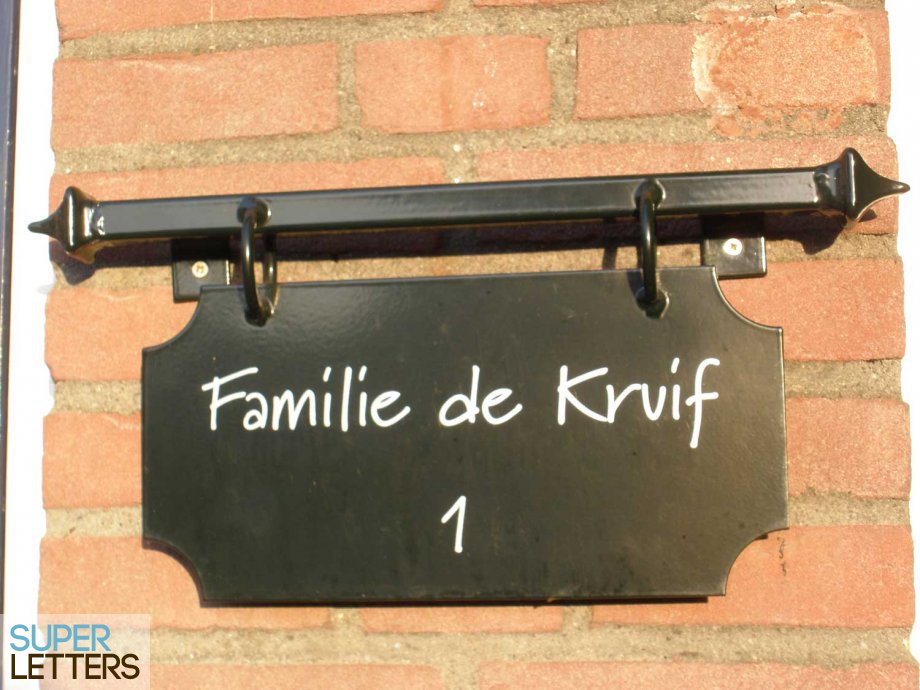 huisnummer | Naambord met plakletters deur stickers | Naambord met plakletters