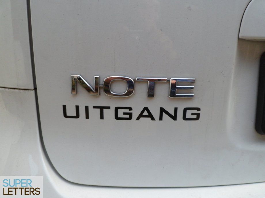 naamstickers | Note uitgang