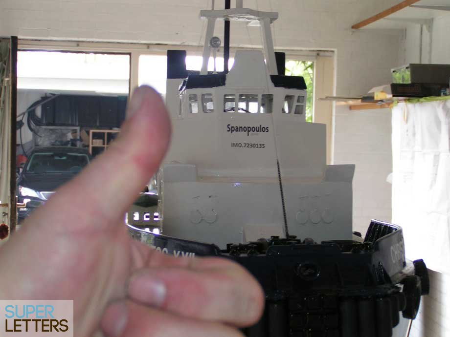 zelf stickers maken | Sleepboot letter stickers | Sleepboot