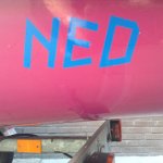 naamstickers | NED aanduiding op boot