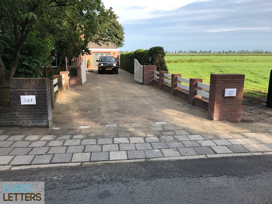 bestickering | Naambord en huisnummer naamstickers | Naambord en huisnummer