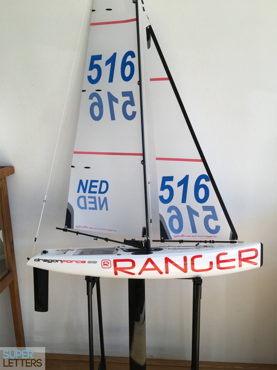 naamstickers | Model van een zeilboot