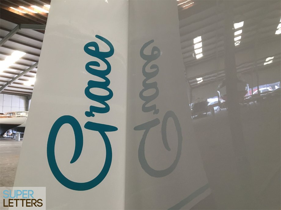 naamstickers | op het roer