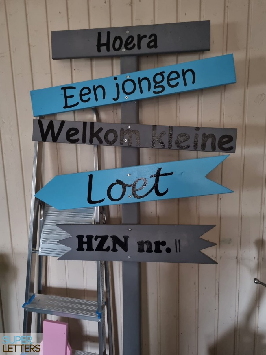 naamstickers | Geboortebord Loet